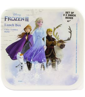 Frozen 2 - Paladone - Set 3 Box - Snack - Set Per Alimenti - Anna - Elsa - Olaf - Pvc - 13,5 X 6,5 Cm