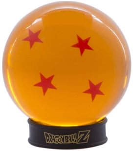 Miniatura Replica Sfera Del Drago (Con 4 Stelle) Con Piedistallo - Dragon Ball - 75 Mm