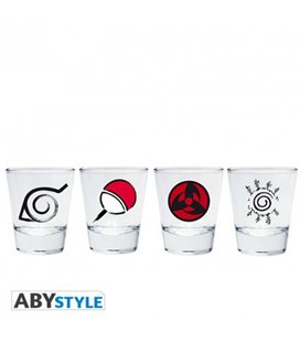 Naruto Shippuden - Abystyle - Set Bicchieri Shootglass - Emblemi - Vetro
