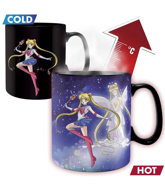 Sailor Moon - Mug Heat Change/Tazza Termica 460Ml Sailor & Chibi