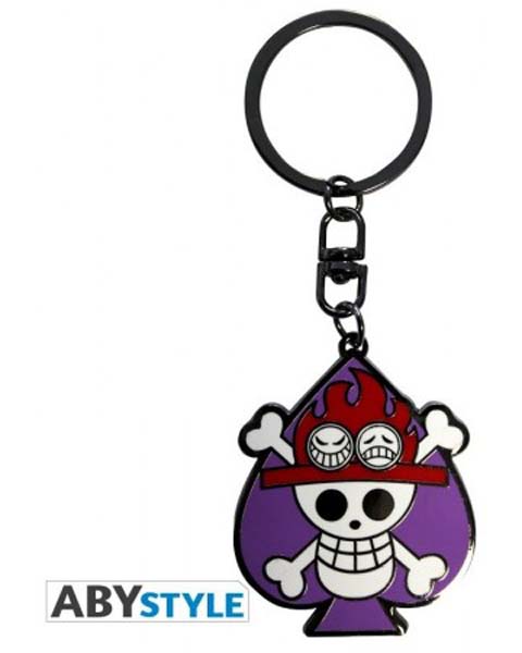 Portachiavi teschio skull emblema di Ace - One Piece - Abystyle