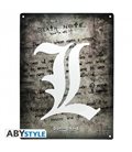 Death Note - Metal Plate /Placca In Metallo - Emblema/Emblem L