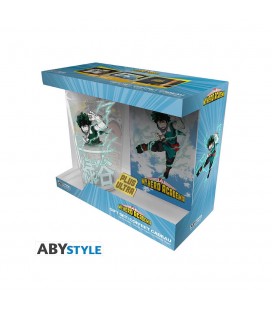 My Hero Academia Gift Box - XXL Bicchiere Glass + Pin Spilla + Pocket Notebook Taccuino Tascabile - Abystyle
