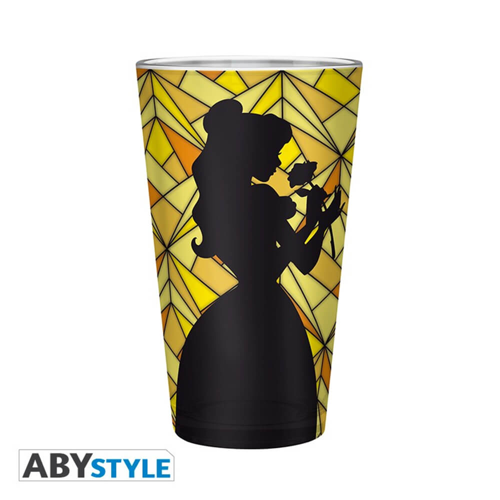 Disney La Bella e la Bestia Bicchiere Grande - The Beauty & the Beast Large  Glass - 400 ml - Abystyle - Pidak Shop Srls