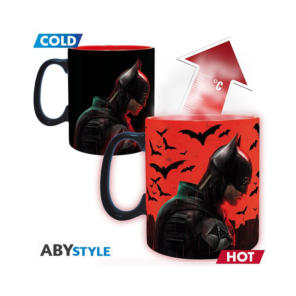 Tazza Termica Dc Comics - 460 Ml - Mug Heat Change The Batman - Abystyle  - Pidak Shop Srls