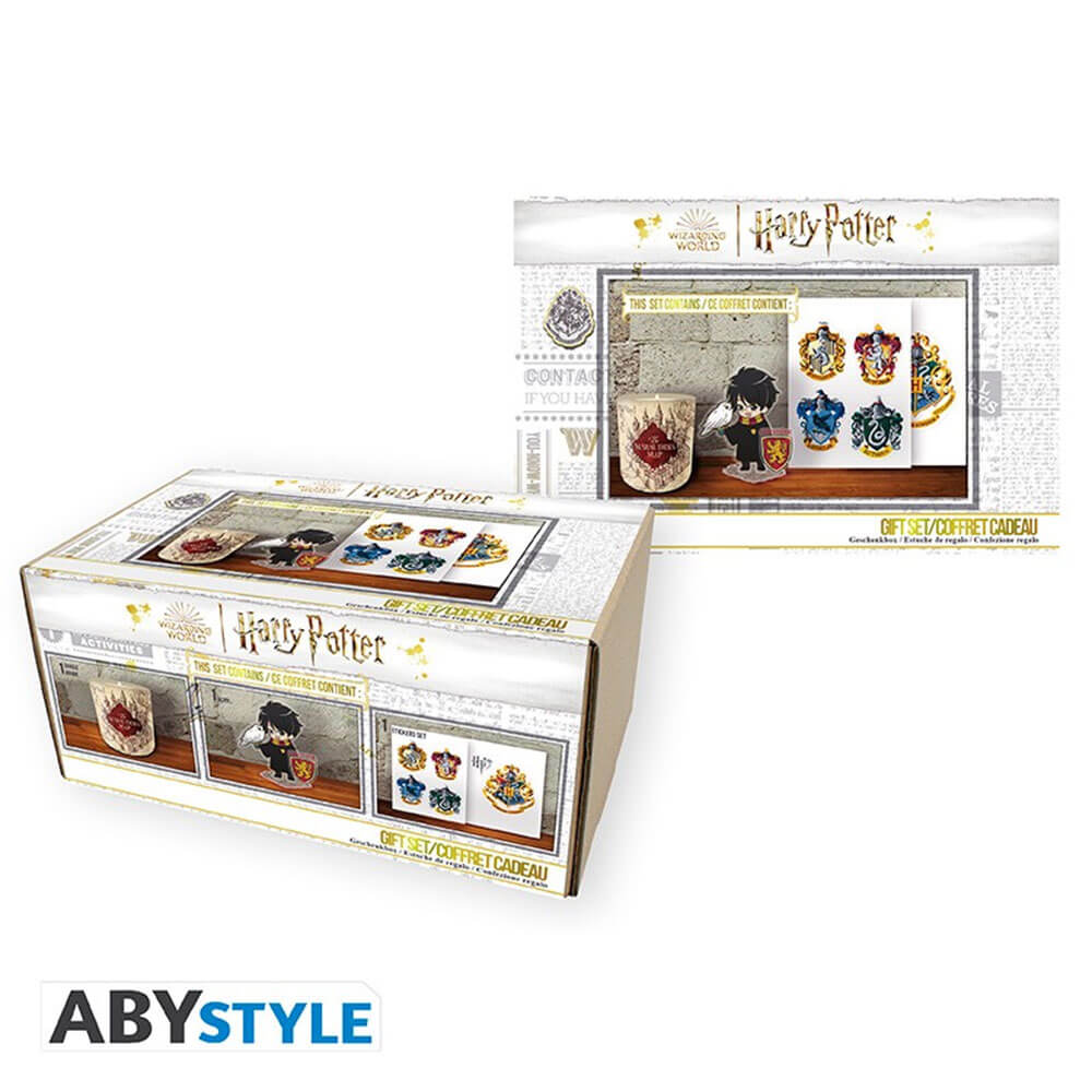 Gift Box Harry Potter - Confezione Candela + Acryl + Set Adesivi - ABYstyle  - Pidak Shop Srls