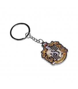 Harry Potter Keyring With Header Card Hufflepuff - Portachiavi Simbolo Tassorosso - Half Moon Bay