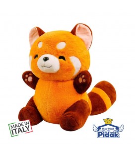 PIDAK Peluche Panda Rosso MADE IN ITALY - 23 CM