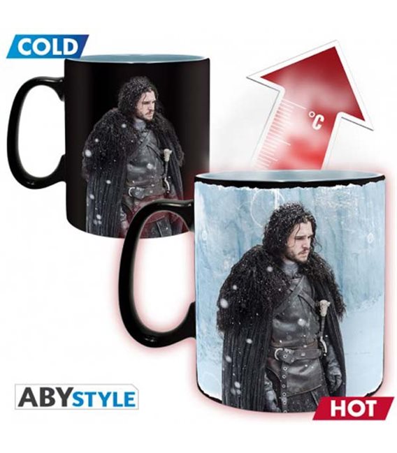 Game Of Thrones - Mug Heat Change/Tazza Termica - King Size 460 Ml - Jon Snow & Winter Is Here